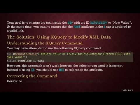 Updating HTML Data in SQL Server XML Columns with XQuery