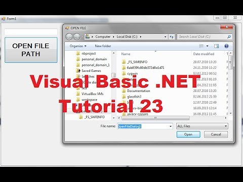 Visual Basic .NET Tutorial 23 -How To Use OpenFileDialog (FileName, Filter, Multiselect ..)