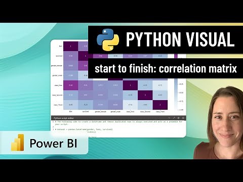 How to create a CORRELATION MATRIX in Power BI using the Python Visual