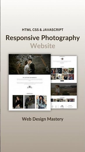 Photography Portfolio Website Using HTML CSS and JavaScript #coding #programming #htmlcsstutorial