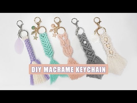 DIY Tutorial l How to make Macrame Keychains ? 5 Easy Beautiful Patterns