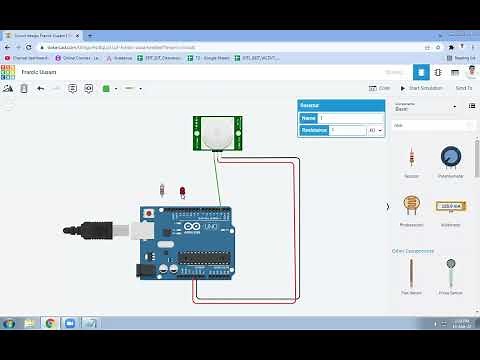 PIR Sensor and Arduino Interfacing in Tinkercad