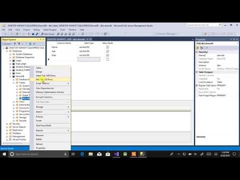 How To Create Database , Create Table , Insert Values in SQL Server Management Studio