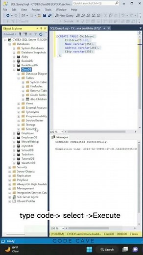 Create Database and table in Microsoft SQL Server Management Studio #sql #sqlserver #sqlqueries