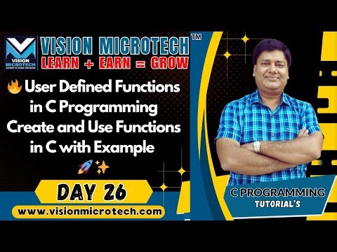 🔥 User Defined Functions in C Programming Explained | Create and Use Functions in C with Example 🚀 ✨