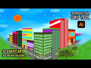 How to Create an Animation Scene in Illustrator | Perspective Grid Tool Tutorial