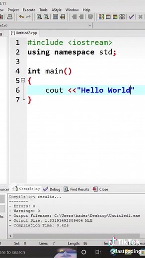 Hello World Program in C #C #C #programing #tech #code #coding #devc #dev #worldcup #worldcup2022 #programer #ai #helloworld #codingtiktok #codinglife #codingtips #snap #rosalinn #rosalinnsnap