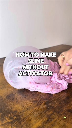 How to make slime without activator #slimes #makingslime #slimewithoutborax #slimewithoutactivator
