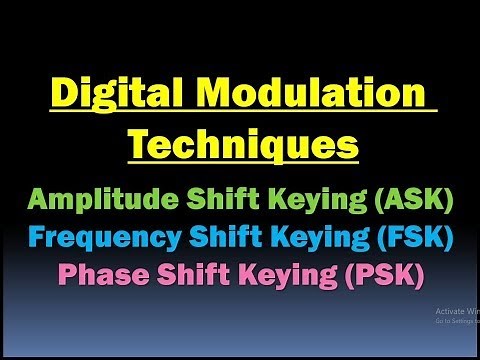 Digital Modulation Techniques (ASK, FSK, PSK, BPSK) - Amplitude, Frequency and Phase Shift Keying
