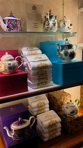 45K views · 1.4K reactions | The Gift Shop at The King’s Gallery, Buckingham Palace with gorgeous teapots and teasets. You can also find many of the items online at the Royal Collection Shop #royalcollection #teapots #teapotlover | Great British Tea Party | Facebook