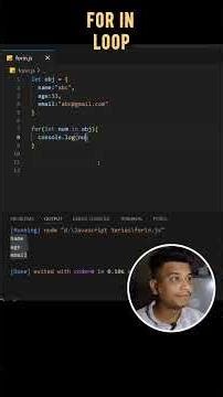 JavaScript for…in Loop Explained | JS Tutorial for Beginners #codeshuru #javascript #programming