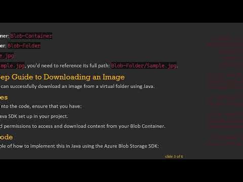 How to Download an Image from a Virtual Folder in Azure Storage Blob Using Java