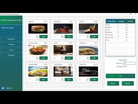 JavaFX Project - Cafe Shop Management System with Source Code