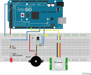 PIR Motion Sensor Alarm System with Arduino Board