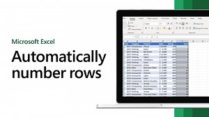 Automatically number rows in Excel