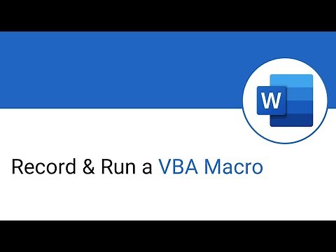 Record and Run a VBA Macro in MS Word | MS Word Tutorial