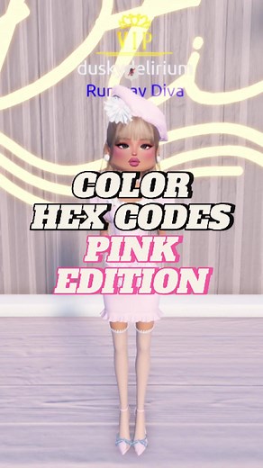 Dress to Impress Pink Edition - Outfit Ideas and Color Hex Codes