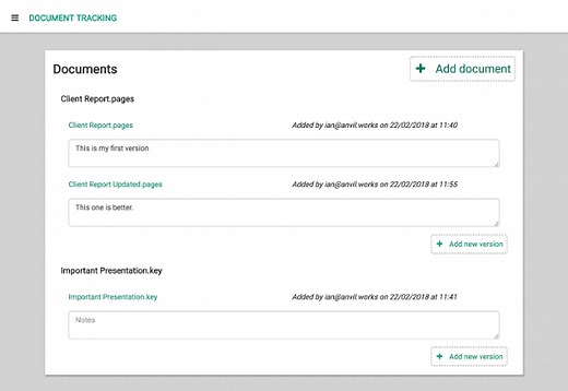 Building a Document Tracker