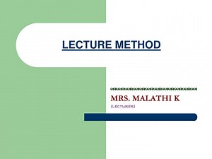 LECTURE METHOD - SlideServe