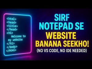 Notepad, HTML, Website
