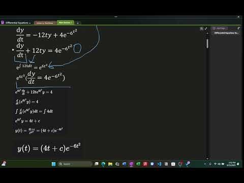 Differential Equations How to find the General Solution and the Integrating Factor