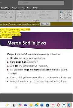 Merge Sorting in Java Quick Theory Explained! #Java #MergeSort #Sorting #CodingBasics #DSA