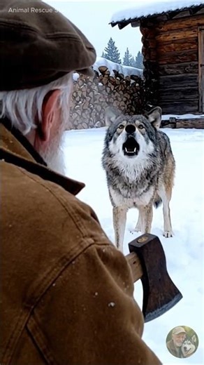 Mother wolf Saves Her Cubs with the Help of an Old Guy! #rescueanimals #rescueme #rescue