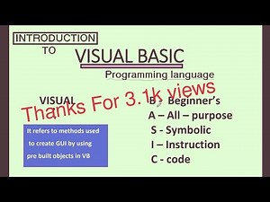 UNIT1 BCA Introduction to VISUAL BASIC programming language| Explain in English