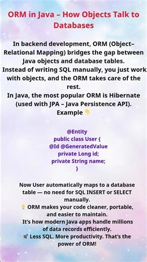ORM in Java – How Objects Talk to Databases