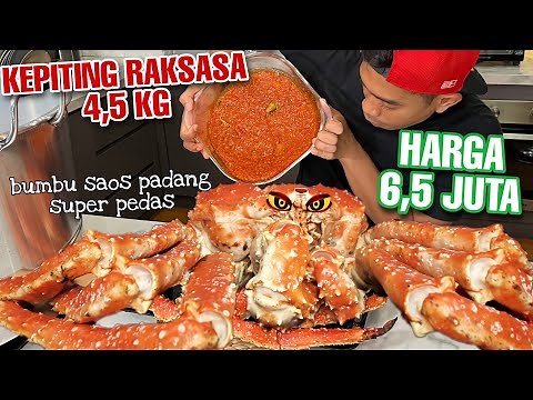 MUKBANG KEPITING RAKSASA SAOS PADANG 4,5 KG HARGA 6,5 JUTA!!