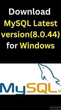 Download MySQL Latest Version 8.0.44 for Windows | Step-by-Step Guide 🚀