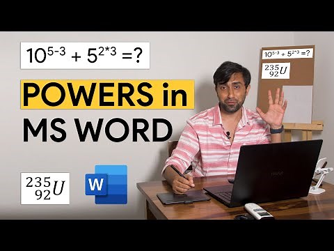 How to type Powers or Exponents (with keyboard Shortcut) in MS Word