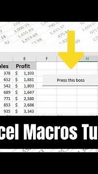 Excel macros work automation tutorial