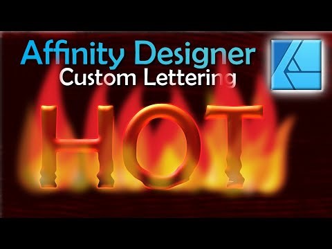 Affinity Designer - Simple Custom Lettering - Hot Fire