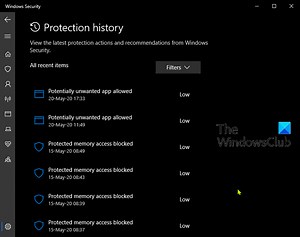 So löschen Sie den Windows Defender-Schutzverlauf in Windows 11/10 manuell
