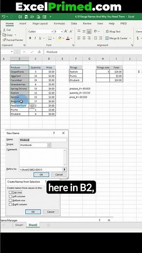 Managing Excel Named Ranges I (Video 4.1 of 7) #Excel Range Names #Excel formula #Excel Name Manager