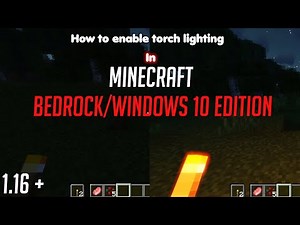 How to get torches to light up in your hand Minecraft Bedrock 1.16+ :FIX torch light not showing NEW