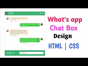 How to Create Message Chat box using HTML and CSS