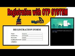Registration form with OTP mobile verification using Java, MySQL