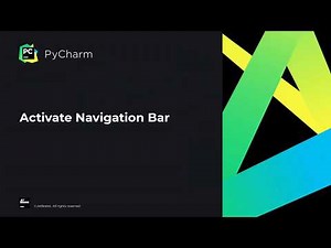 How to activate the navigation bar in PyCharm