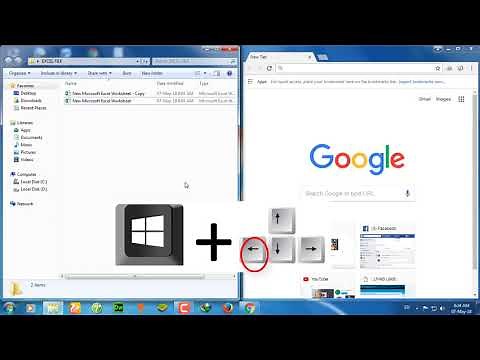 how to open two windows side by side in Windows