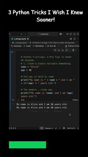 3 Python f-String Tricks You Should Know in 2025 🚀 | Python Tips & Tricks