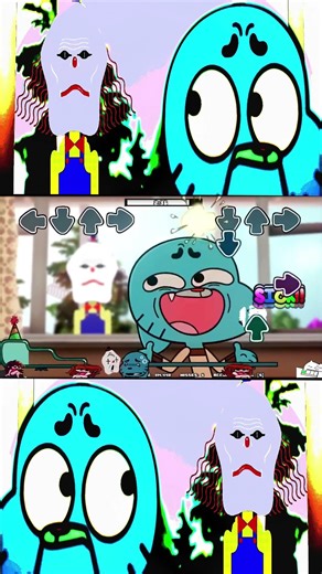 FNF The Grieving Of Friday (#tawog #fnfmod) Clown VS Gumball in Clown Eyes