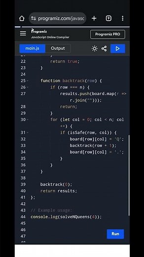 Solve N-Queens Puzzle in JavaScript | Backtracking Algorithm Explained with Code