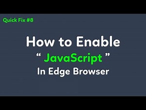 [ Quick Fix 8 ] How to Enable / Disable javascript in Edge Browser | Disable or Enable Javascript