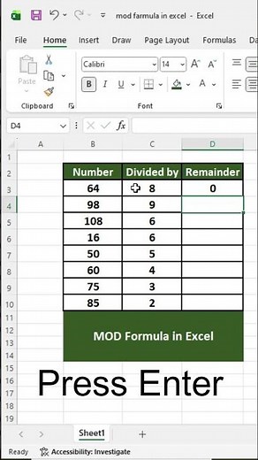 How to use MOD Formula in Excel | How to Use MOD Function