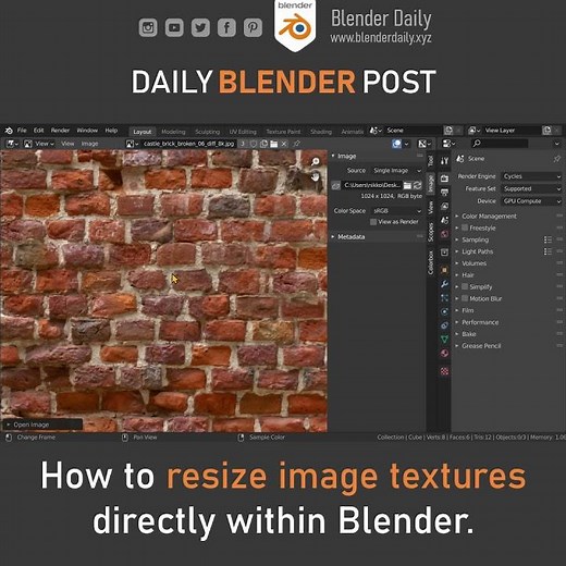 How to Resize Image Textures in Blender