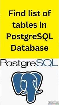 🔍 PostgreSQL Secret Trick! | Find All Tables in Your Database in Seconds 🚀🔥