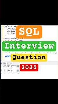 Most Asked SQL Interview Question | Crack Your SQL Job Interview Fast