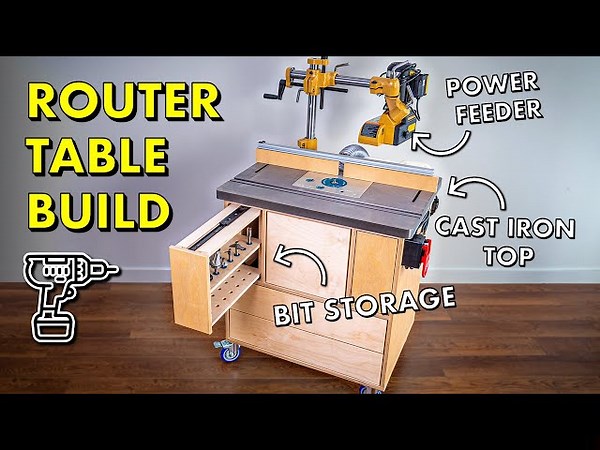 How to make a ROUTER TABLE w Bit Storage & Dust Collection